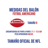 Balón de Fútbol Americano Tamaño Profesional (1 Gajo)