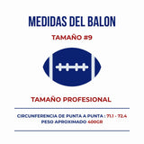 Balón de Fútbol Americano Tamaño Profesional N°9 (2 Paneles)